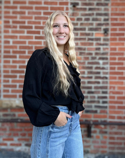 The Collyns Ruffle Long Sleeve Blouse