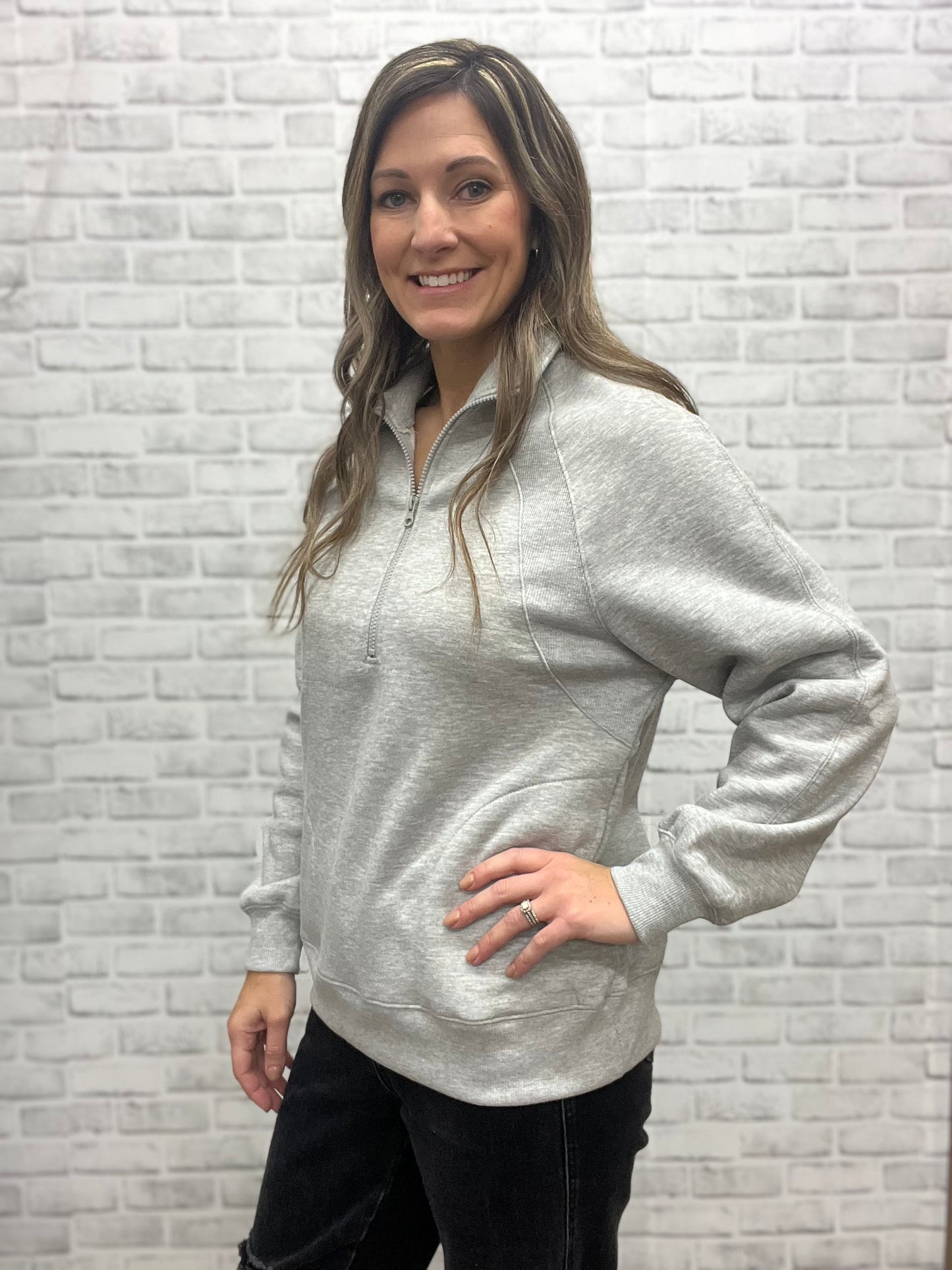 The Posy Quarter Zip Sweatshirt