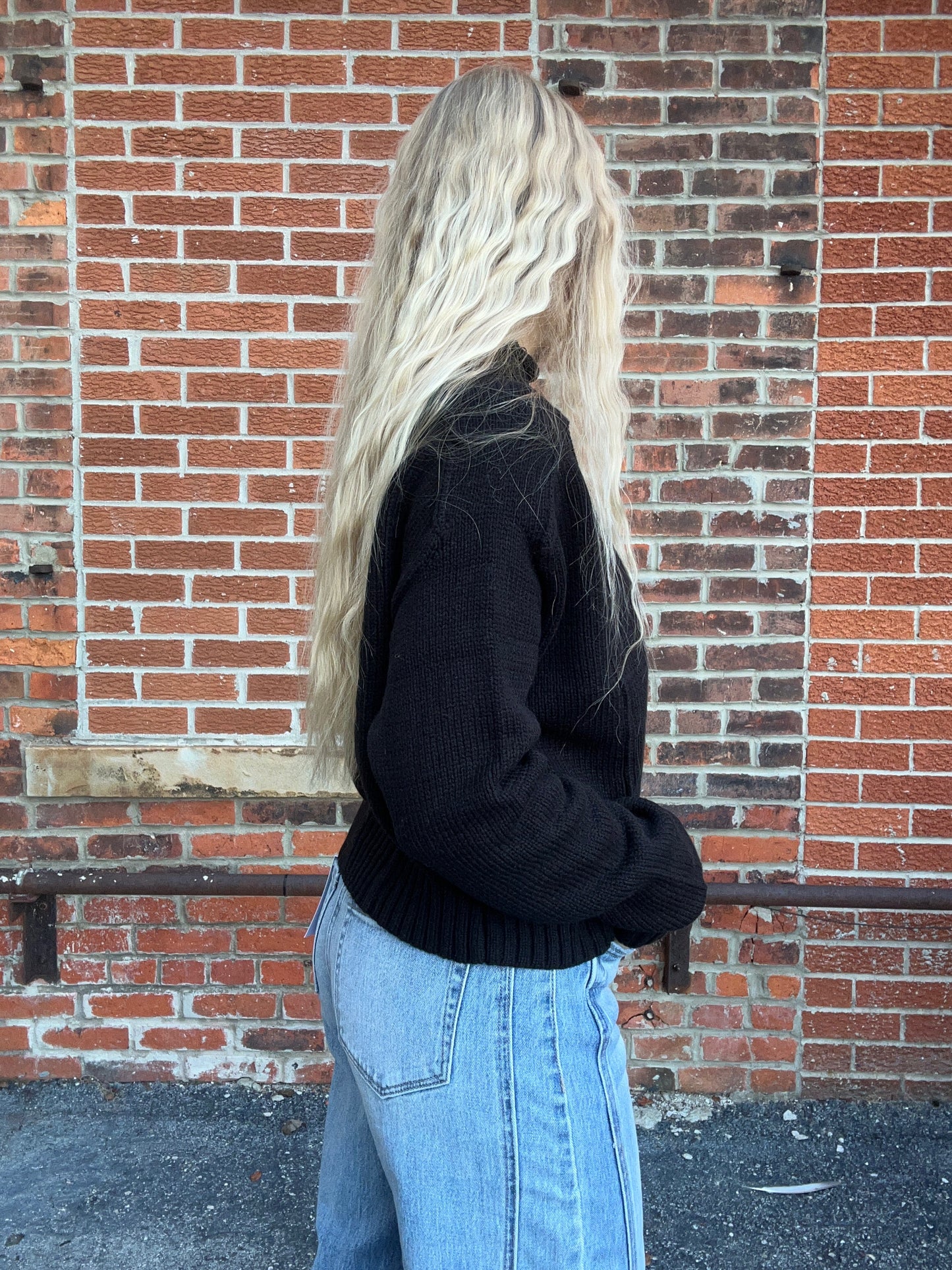 The Eleanore Black High Neck Sweater