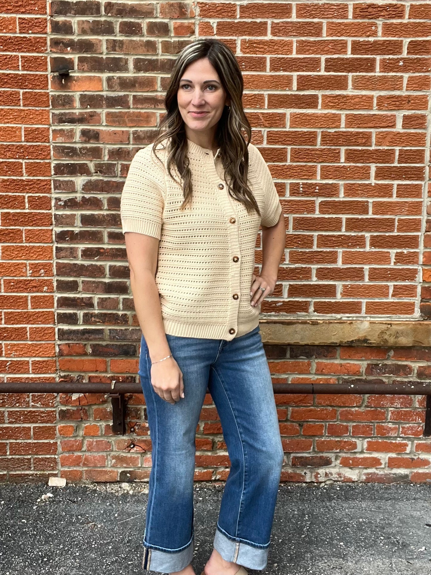 The Bradley Short Sleeve Knit Cardigan