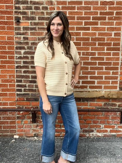 The Bradley Short Sleeve Knit Cardigan