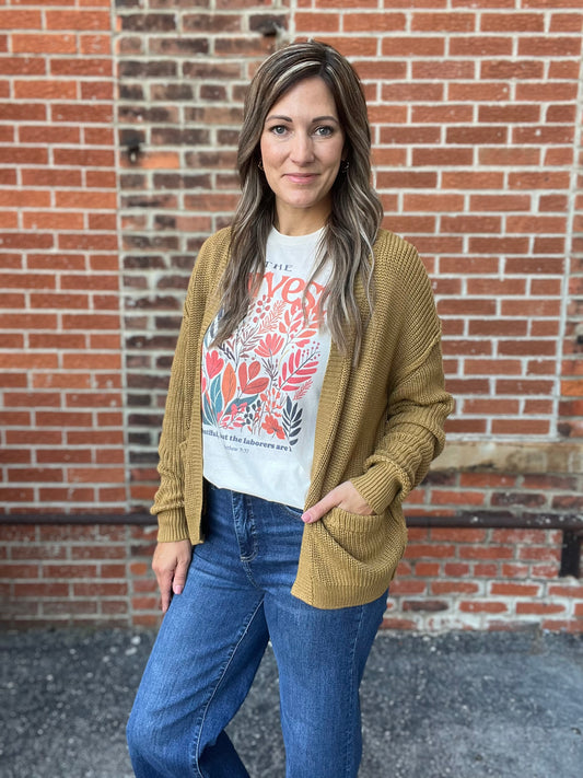 The Liora Mustard Chunky Knit Cardigan