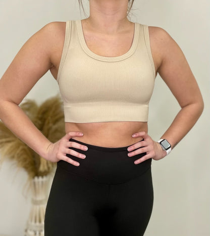 The Blaire Cropped Ribbed Bra