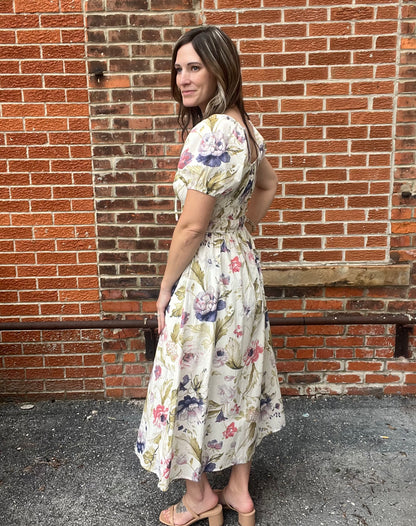 The Solene Midi Floral Dress