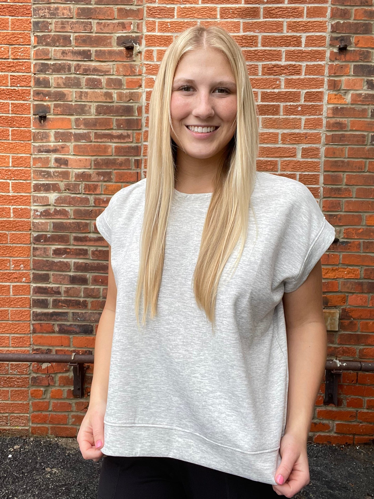 The Saylor Scuba Short Sleeve Top