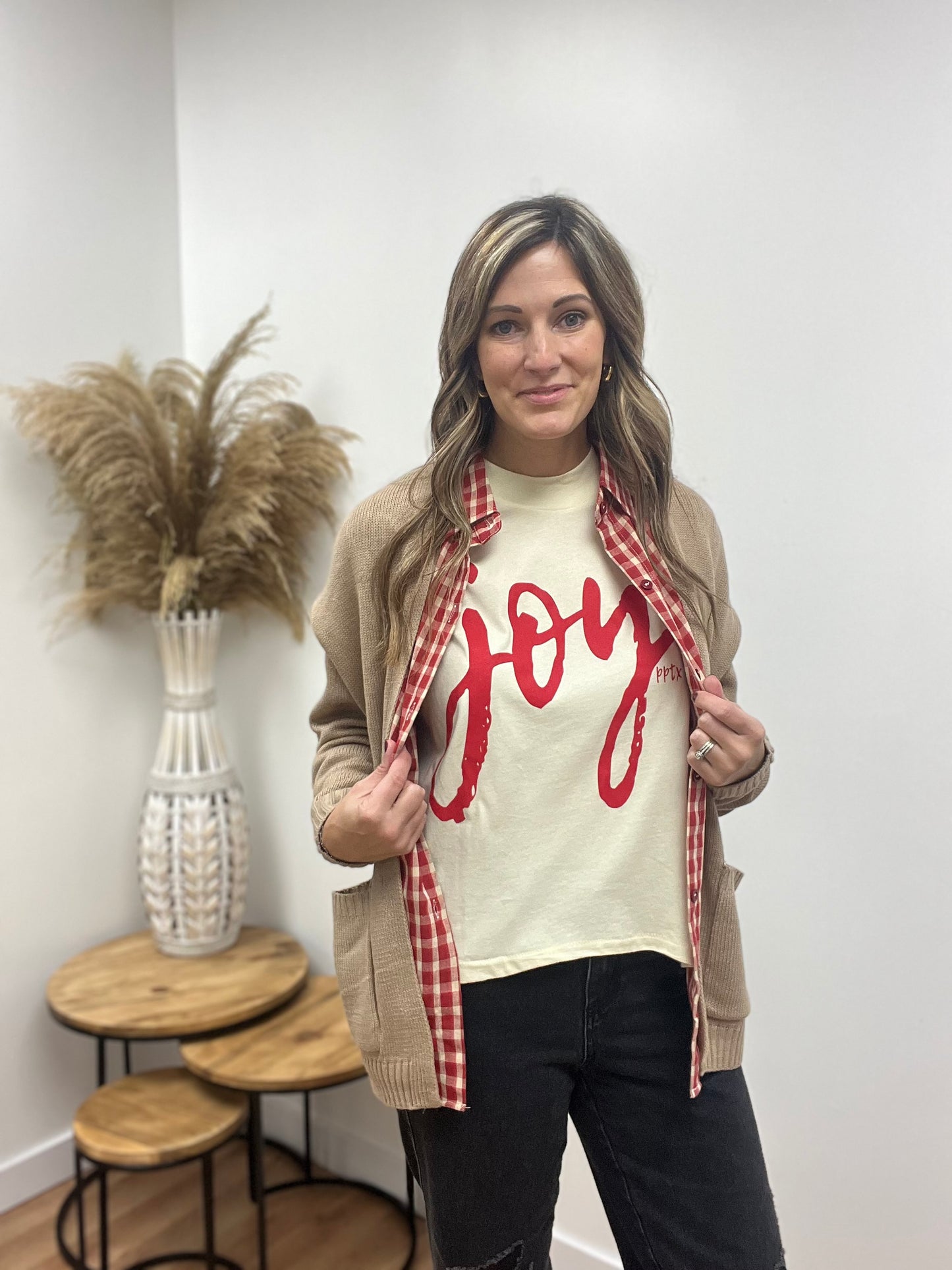 Next Level Joy Hi Low Graphic Tee