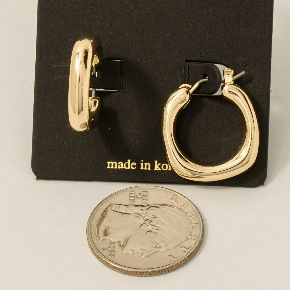 Smooth Huggie Hoops
