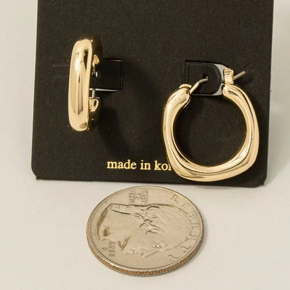 Smooth Huggie Hoops