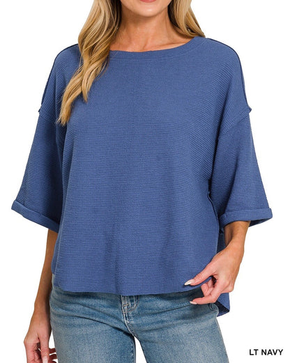 The Sienna Relaxed Drop Shoulder Oversized Top