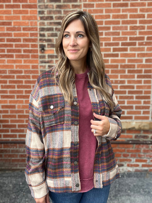 The Remi Oversized Plaid Shacket