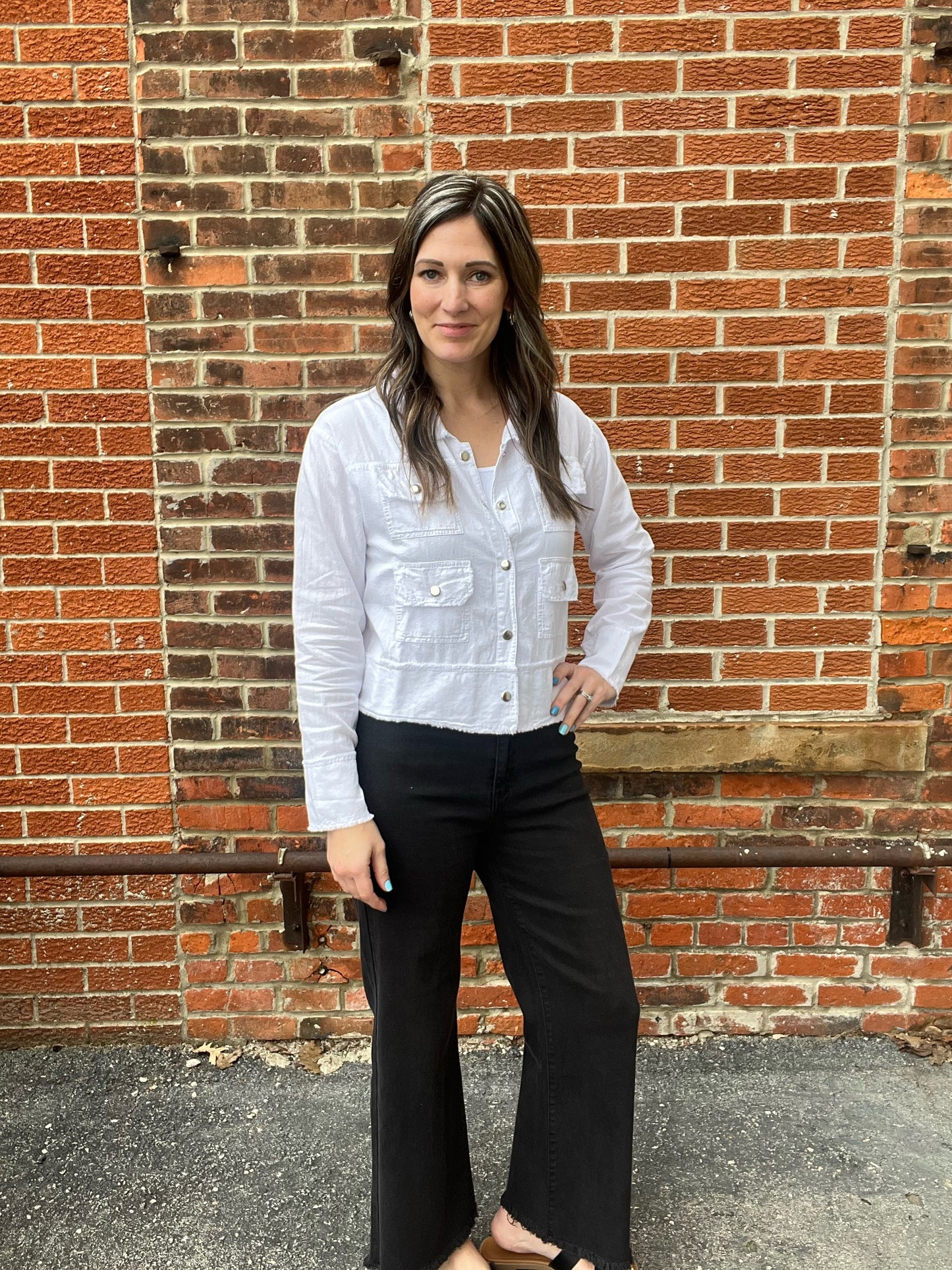 The Halyra Cotton Utility Crop Jacket