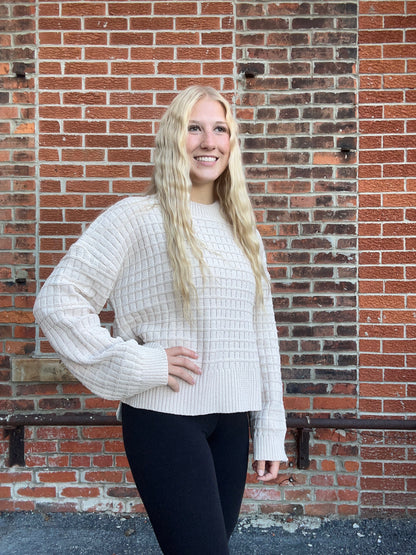 The Luca Waffle Knit Cozy Sweater
