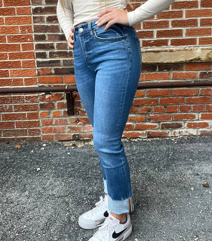 The Lora Slim Cropped Straight Leg Jeans