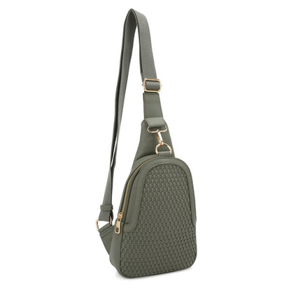 Gemma Woven Sling Bag