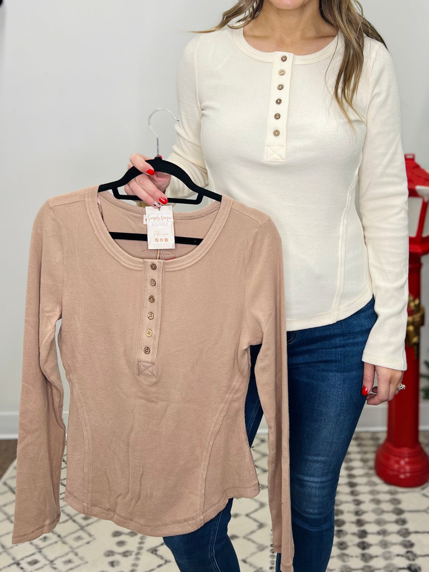 The Soft Brushed Henley Top
