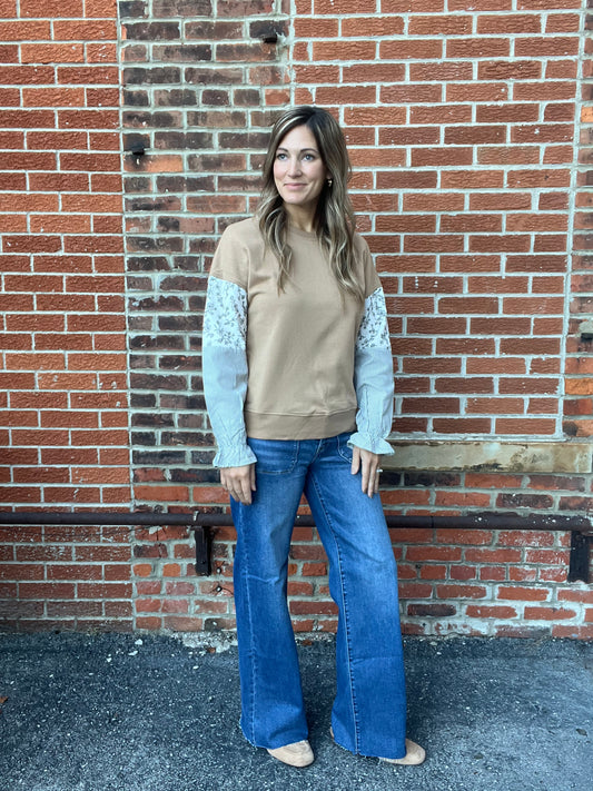 The Ember Mid Rise Wide Leg Jeans