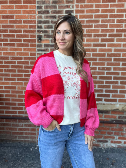 The Birkley Loose Color Block Cardigan