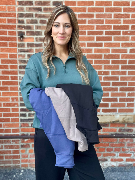 The Chloe Scuba Half Zip Pullover