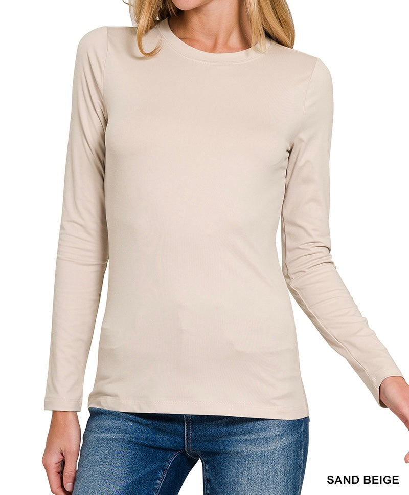 The Kailany Long Sleeve Brushed Basic Top