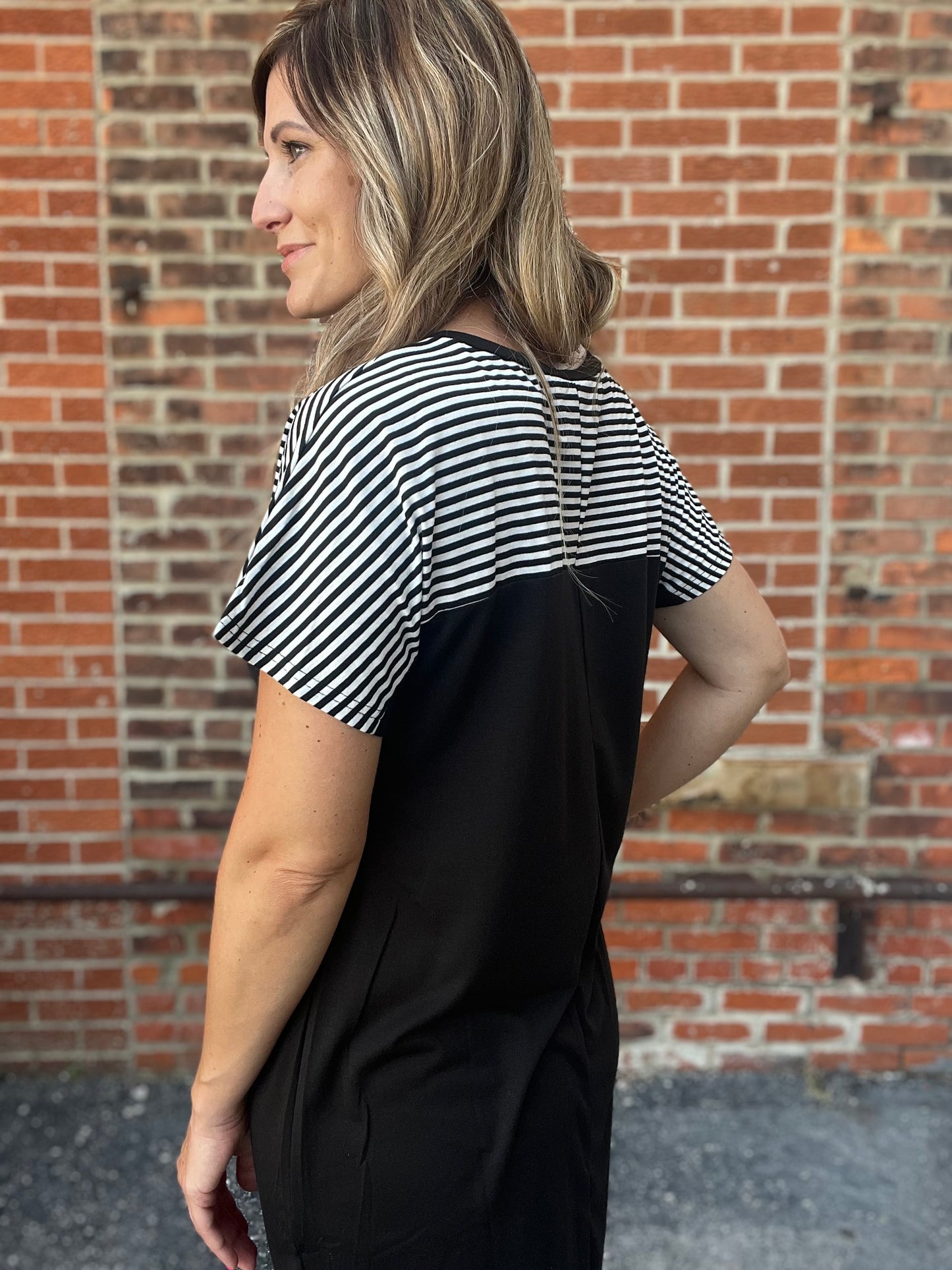 The Raylynn Black T-Shirt Dress
