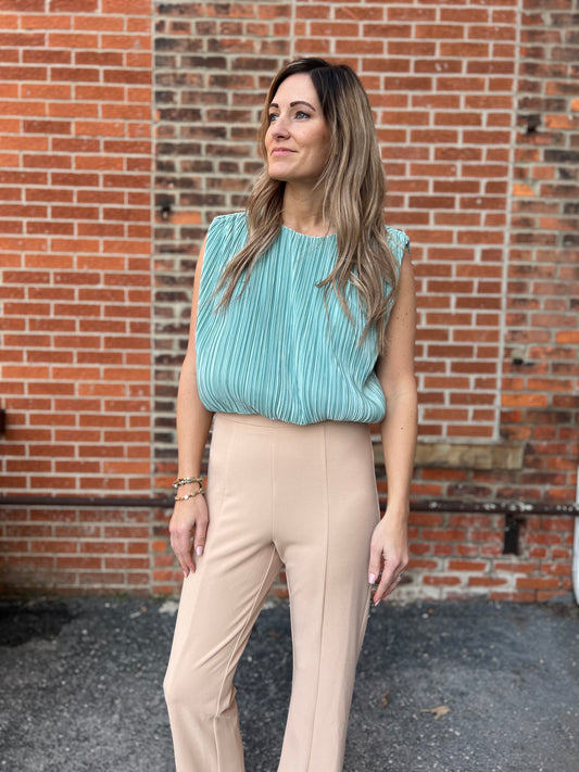 The Layla Mint Ribbed Top