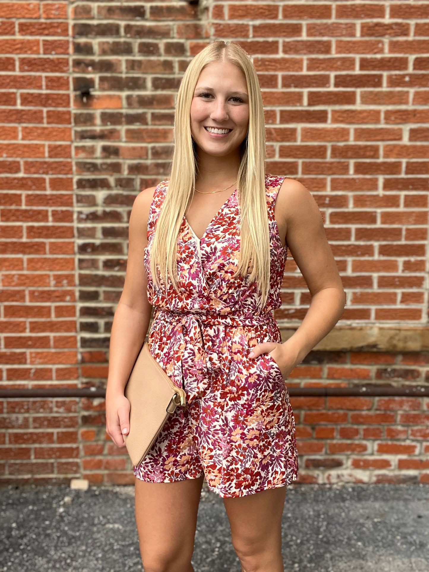 The Zeyla Multi-Color Floral Print Romper