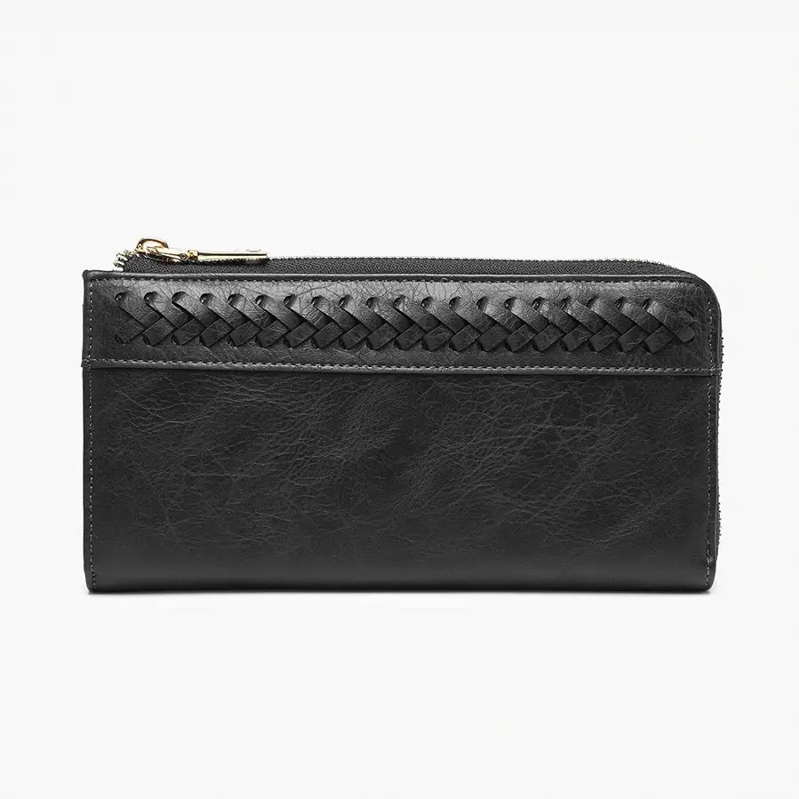 The Gia Braided Detail Zip-Top Wallet