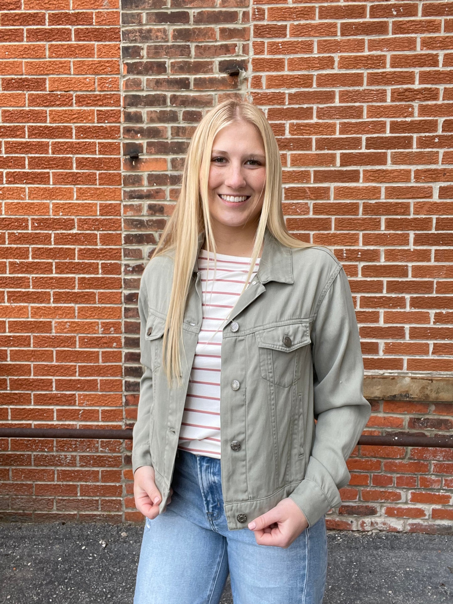 The Collins Sage Tencel Blend Jacket