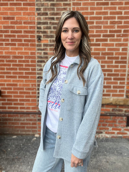 The Lennox Oversized Brushed Shacket