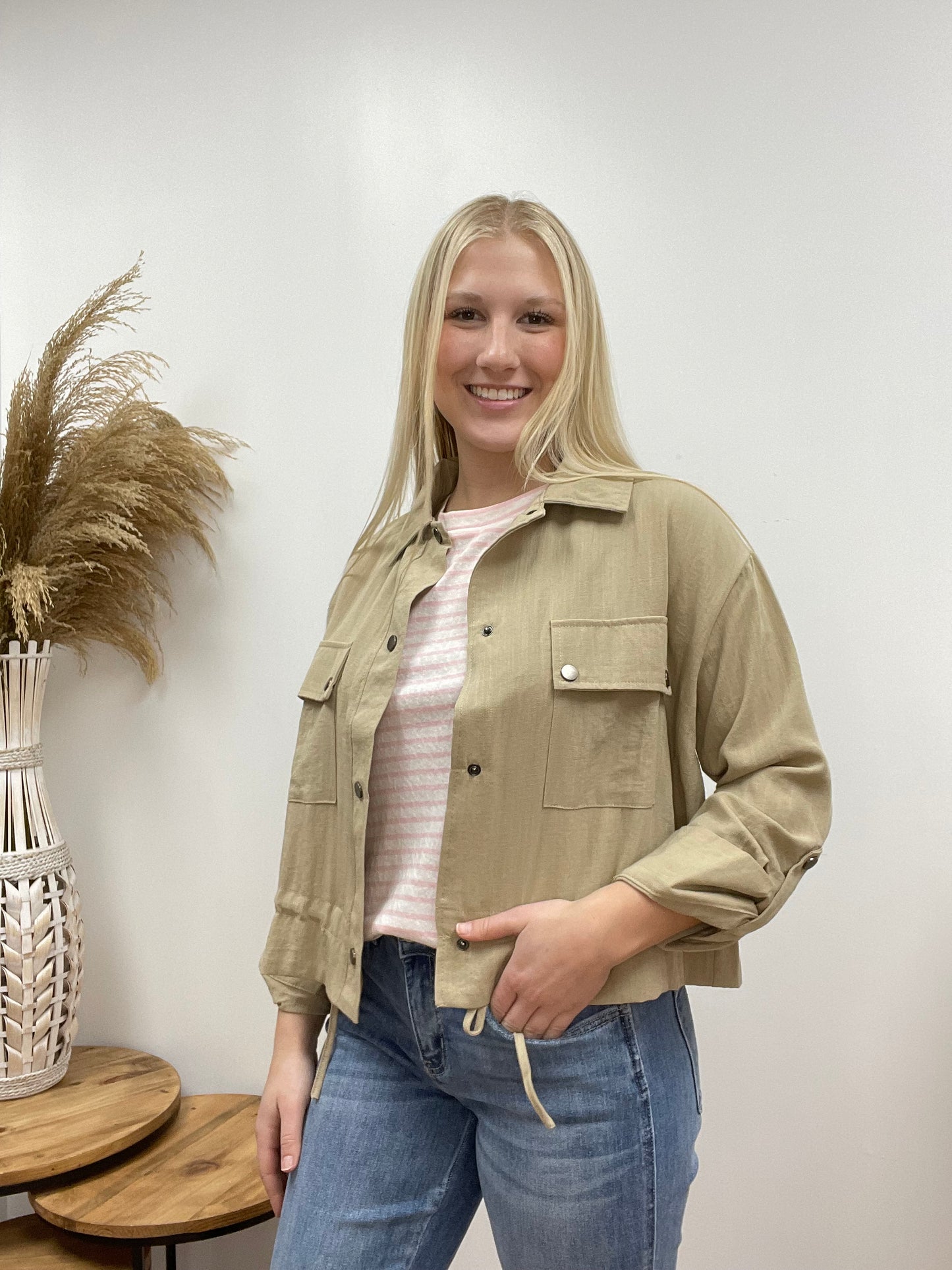 The Bree Quarter Length Tab Sleeve Jacket