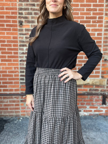 The Darbi Gingham Tiered Skirt