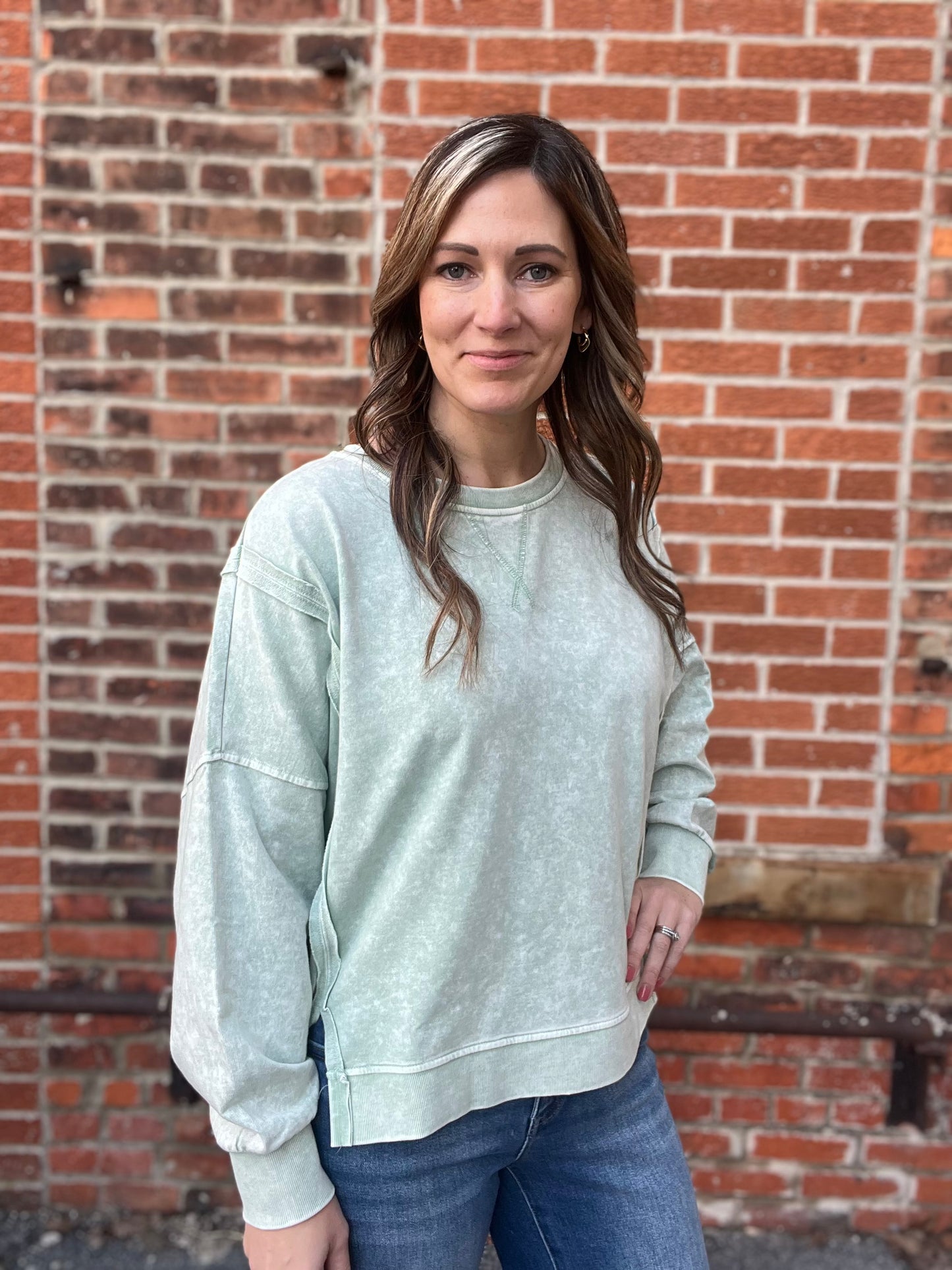 The Zinnia Acid Wash Long Sleeve