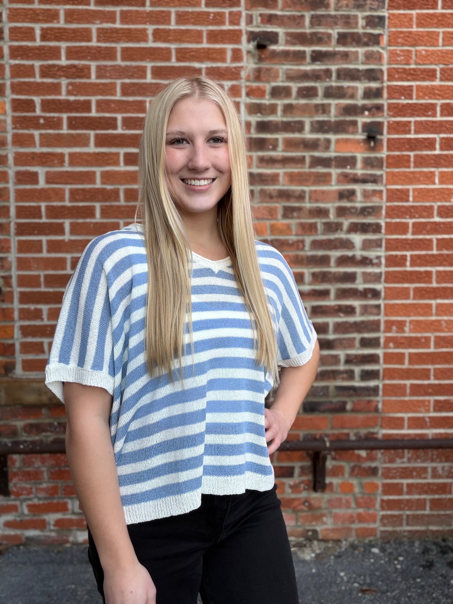 The Maren Oversized V Neck Knit Top