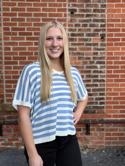 The Maren Oversized V Neck Knit Top