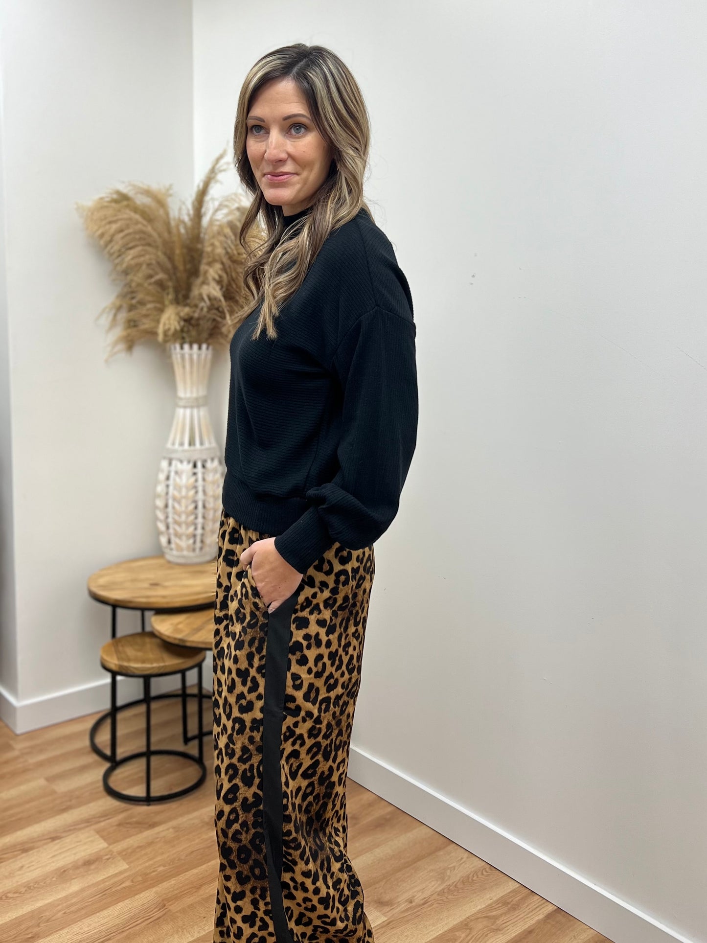 The Zola Satin Leopard Pants