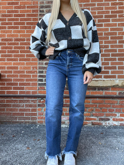 The Shea Raw Straight Leg Jeans