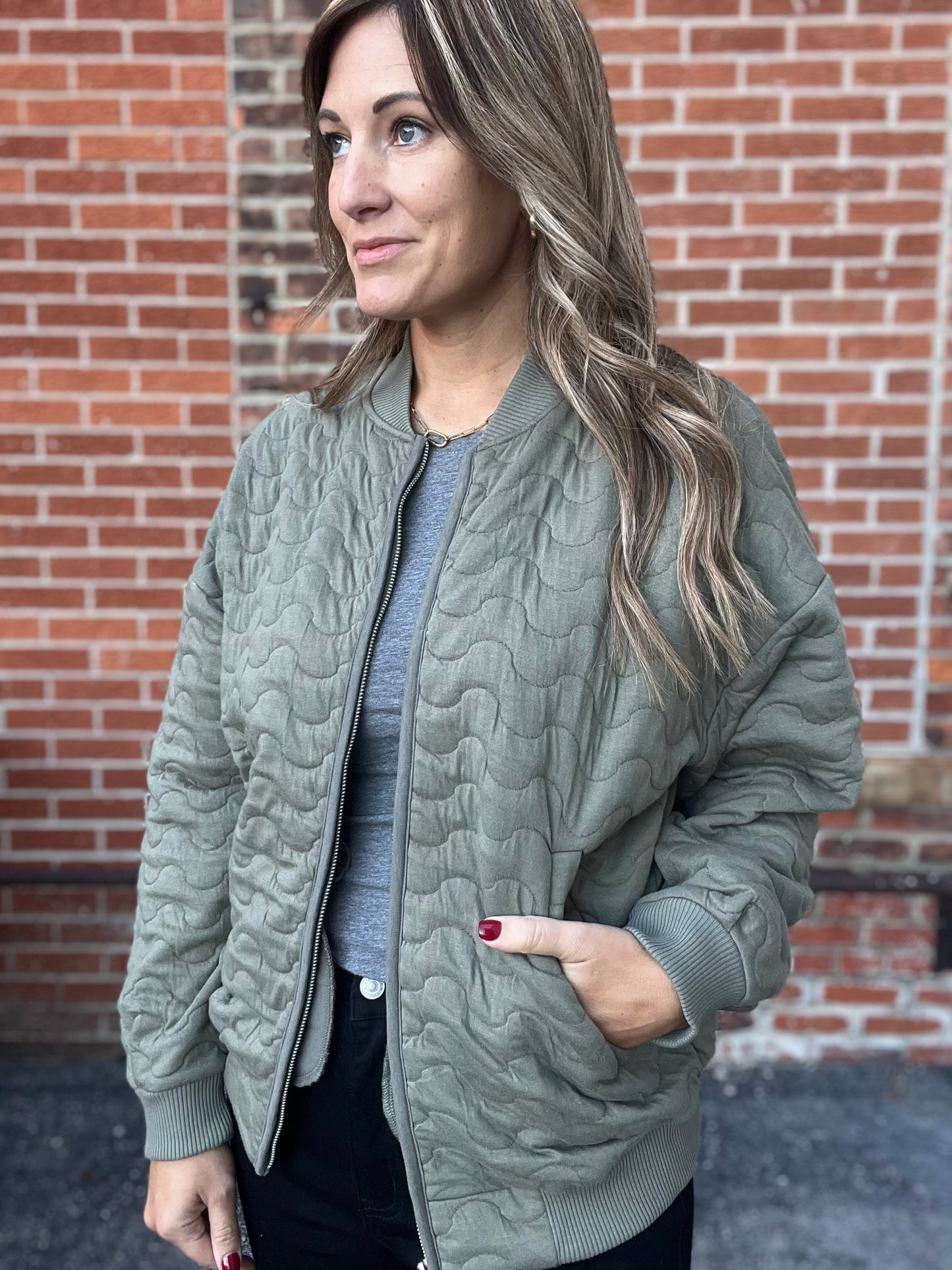 The Landree Quilted Zip Jacket