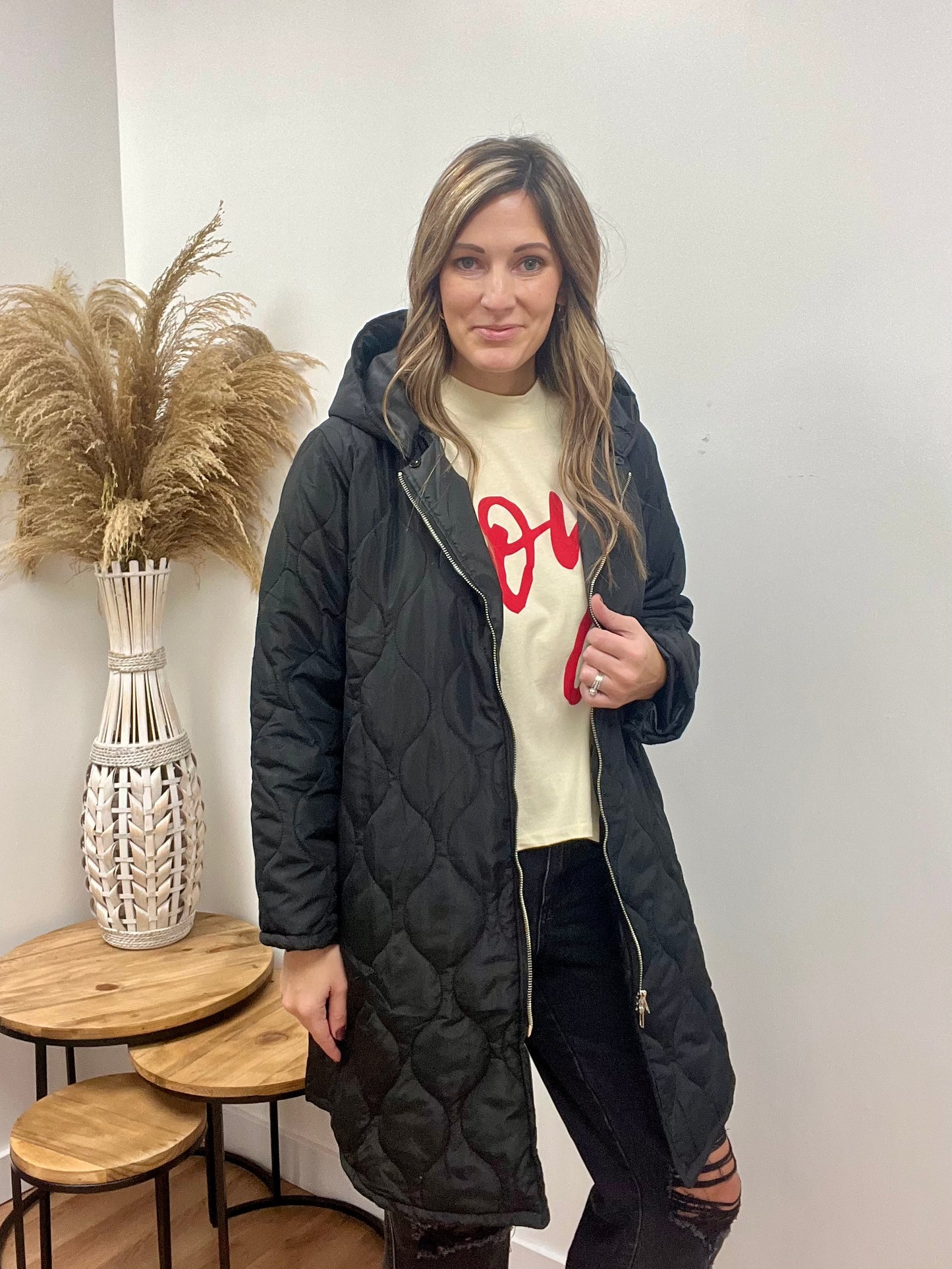 The Raven Black Puffer Jacket