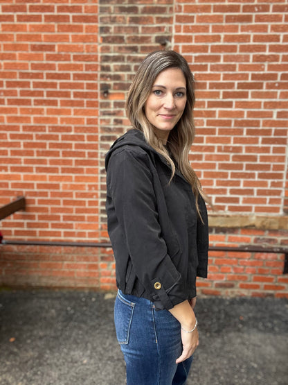 The Carson Cropped Zip Up