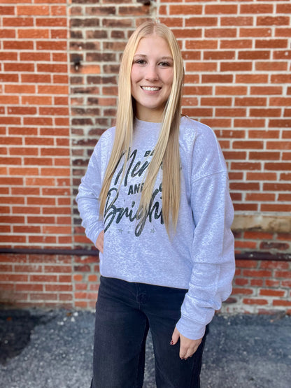 The Merry And Bright Holiday Pullover Sweatshirt