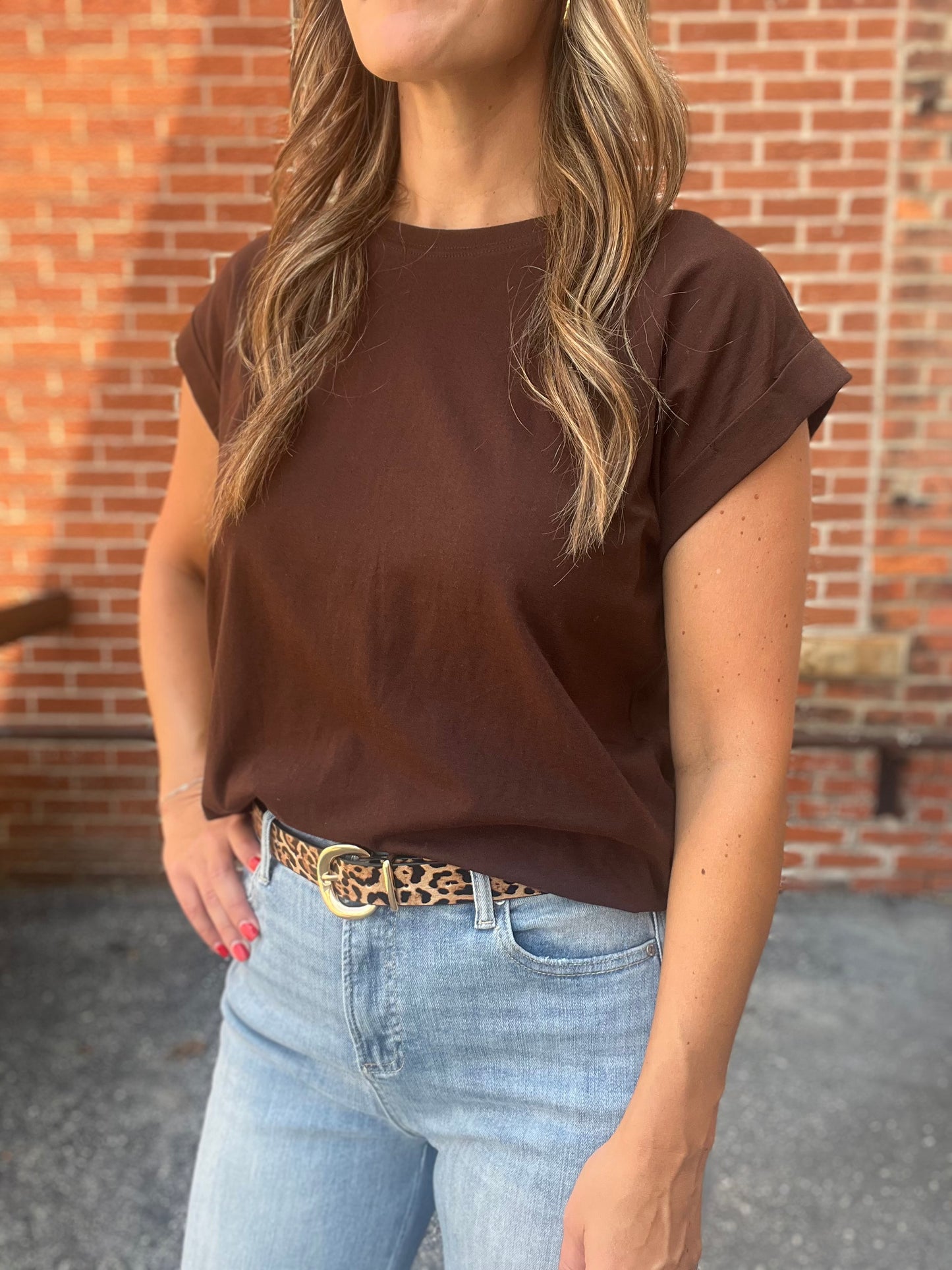 The Trisha Solid Basic Short Sleeve Top