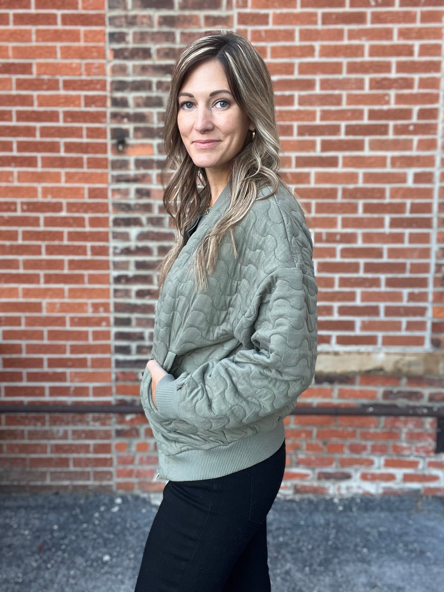 The Landree Quilted Zip Jacket