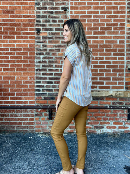 The Charleigh Striped Button Up