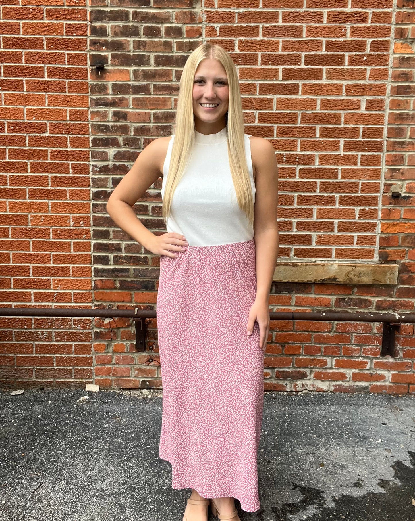 The Mavie Midi Floral skirt