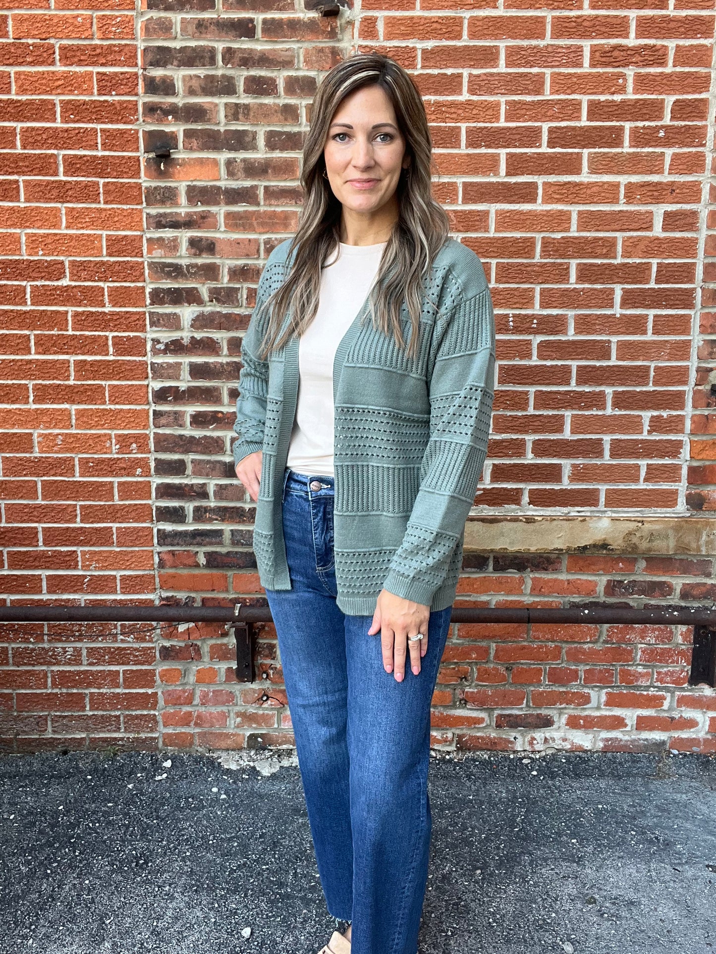 The Emberly Dusty Jade Cardigan
