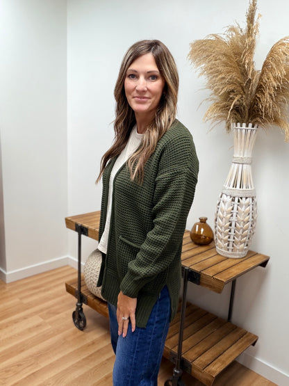 The Sharla Waffle Knit Cardigan