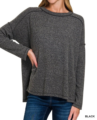 The Floris Ribbed Long Sleeve Top