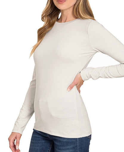 The Kailany Long Sleeve Brushed Basic Top