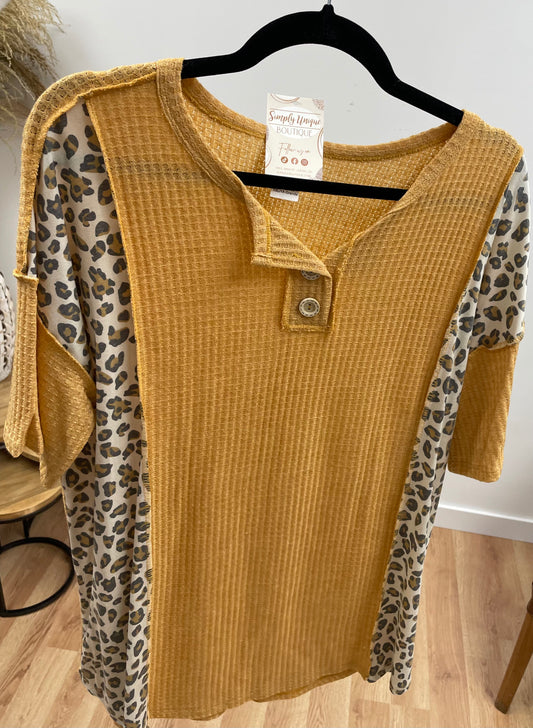 The Nessa Mustard Curvy Top