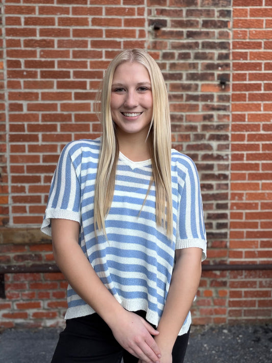 The Maren Oversized V Neck Knit Top